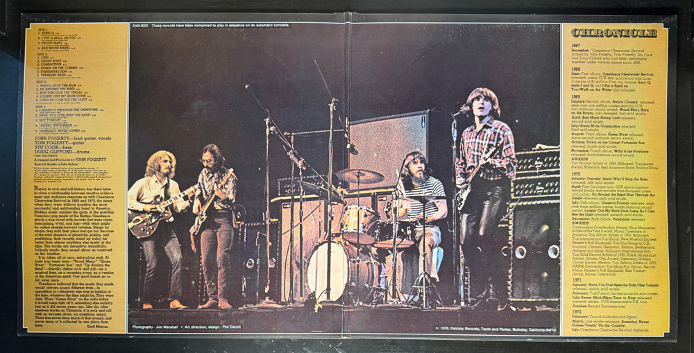Creedence Clearwater Revival Featuring John Fogerty ‎– Chronicle - The 20 Greatest Hits 2LP (Канада 1976г.) Т
