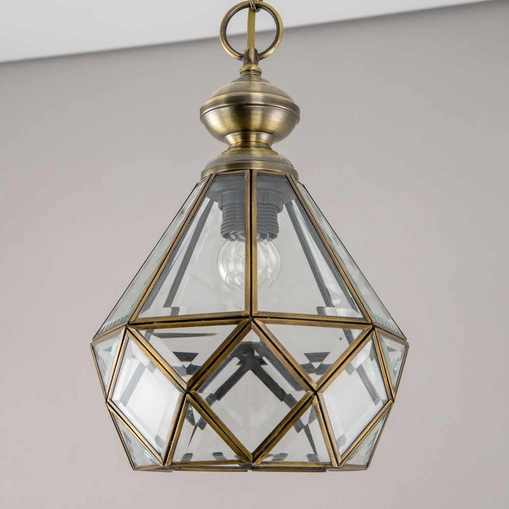 Citilux Витра-1 CL442110 Подвесной светильник витражный Бронза