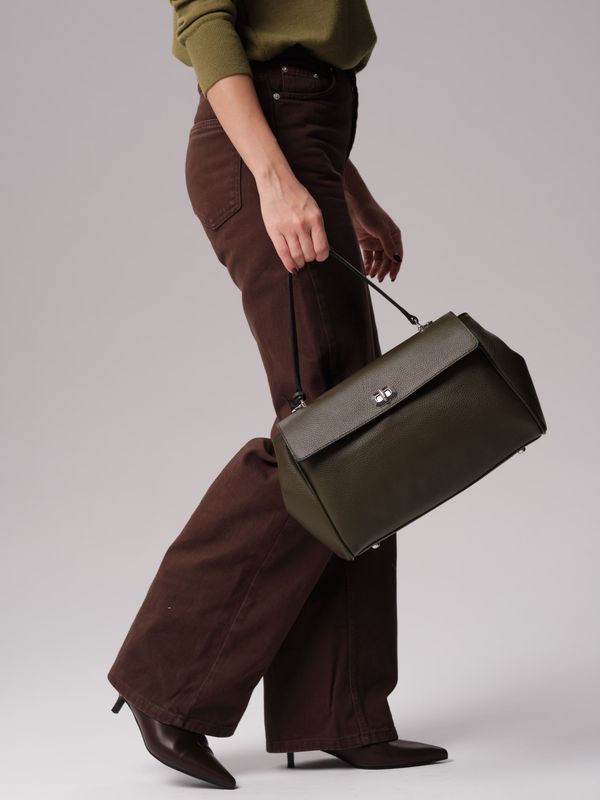 Кожаная сумка Nadi DBR 31356 олива