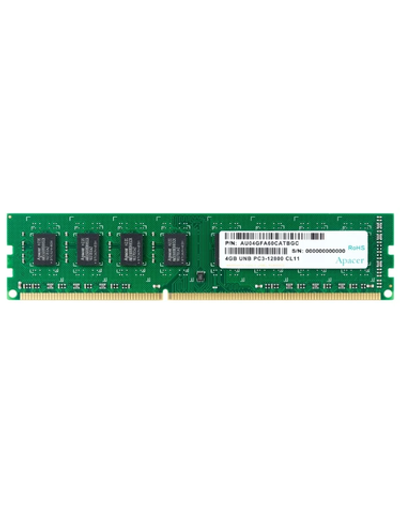 Apacer DDR3 4GB 1600MHz DIMM (PC3-12800) CL11 1.5V (Retail) 512*8 3 years (AU04GFA60CATBGC/DL.04G2K.KAM)