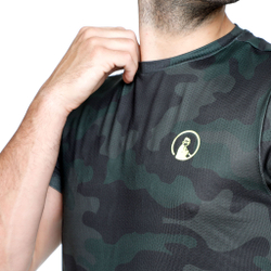 Мужское теннисное поло Quiet Please AOP Camou Receiver Men - Khaki, Olive