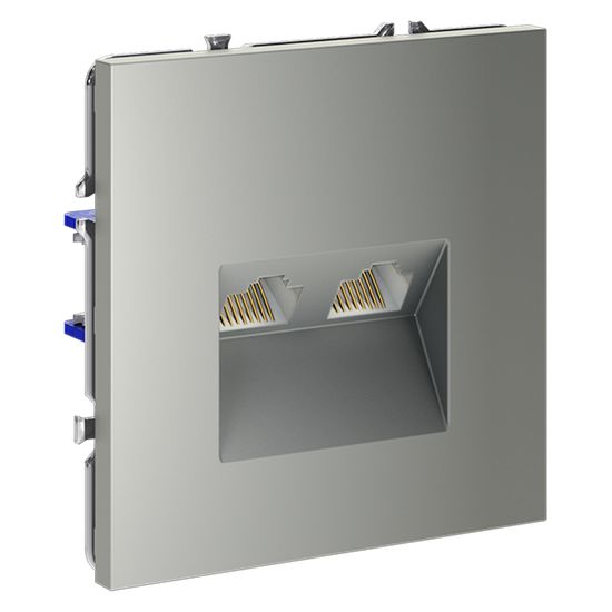 Розетка компьютерная встраиваемая VOLTUM S70 двойная RJ45+RJ45 кат.6, (сталь)