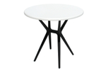 Стол пластиковый Stepp ТЕОРИ круглый (белый с черными ножками)