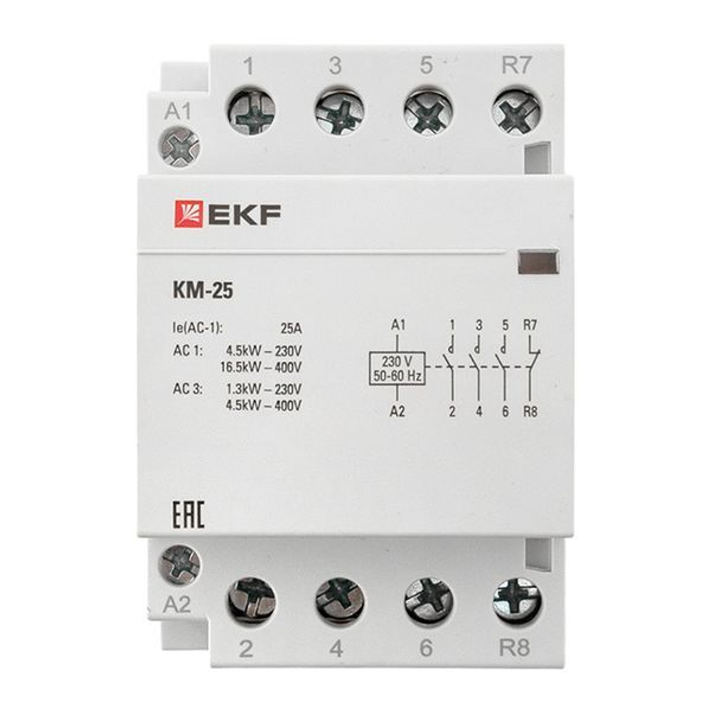 Контактор модульный КМ 25А 3NО+NC (3 мод,) EKF PROxima