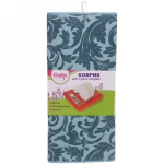 Коврик для сушки посуды 38*50см «Цветочный узор» бирюзовый