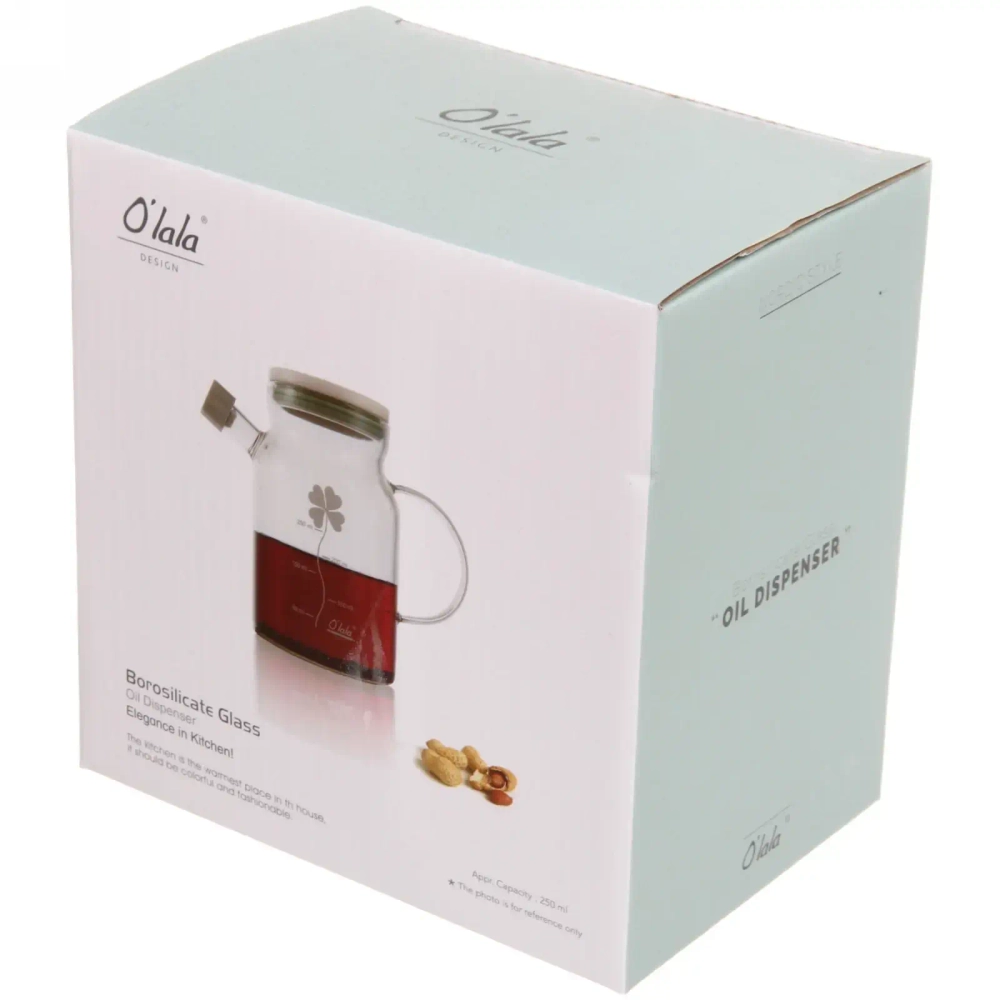 Ёмкость стеклянная 250мл для масла и уксуса «O'lala» 14,9*9*13,6см