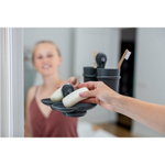 Мыльница на присоске loop organic, темно-серая