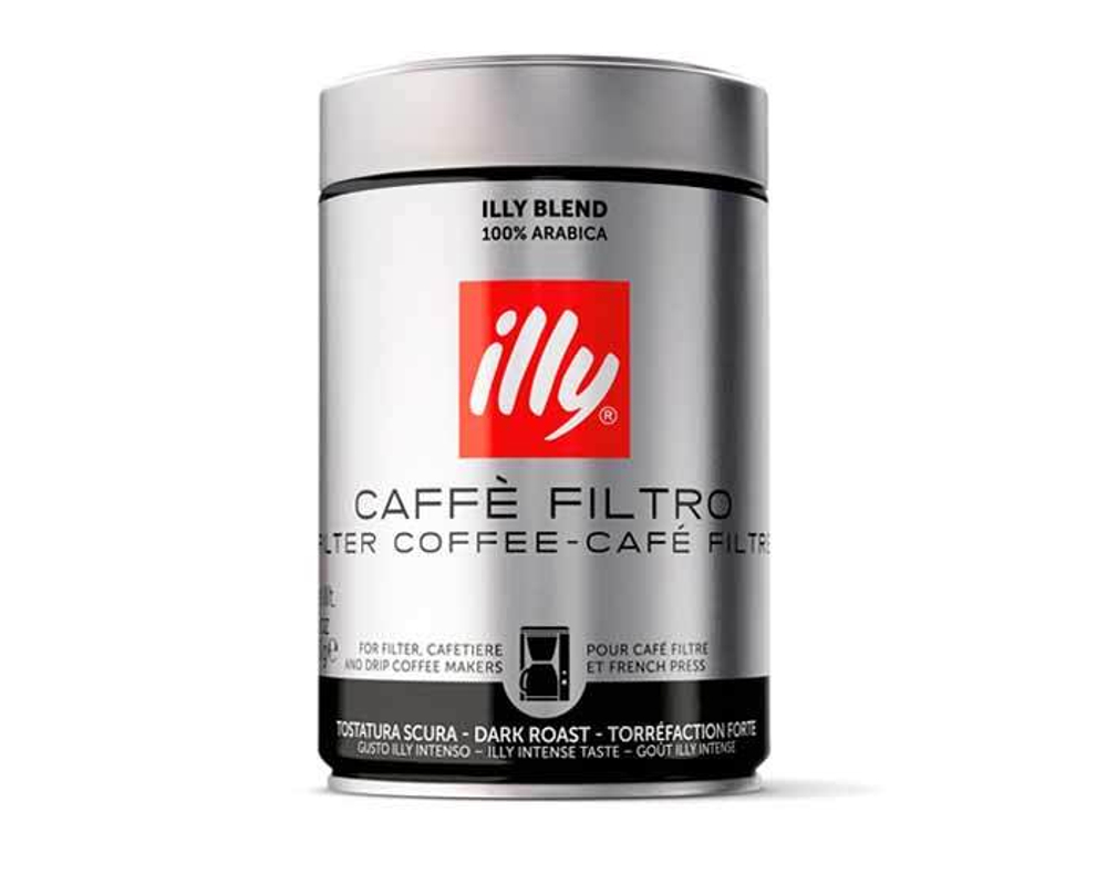 Кофе молотый Illy Caffe Dark фильтр, 250 г