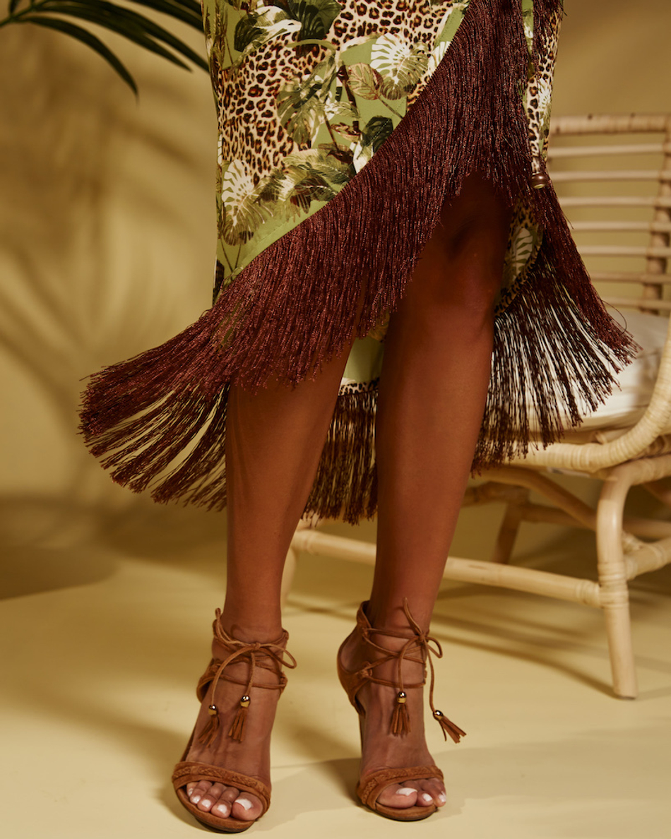 Sundress ''Safari'' with fringe