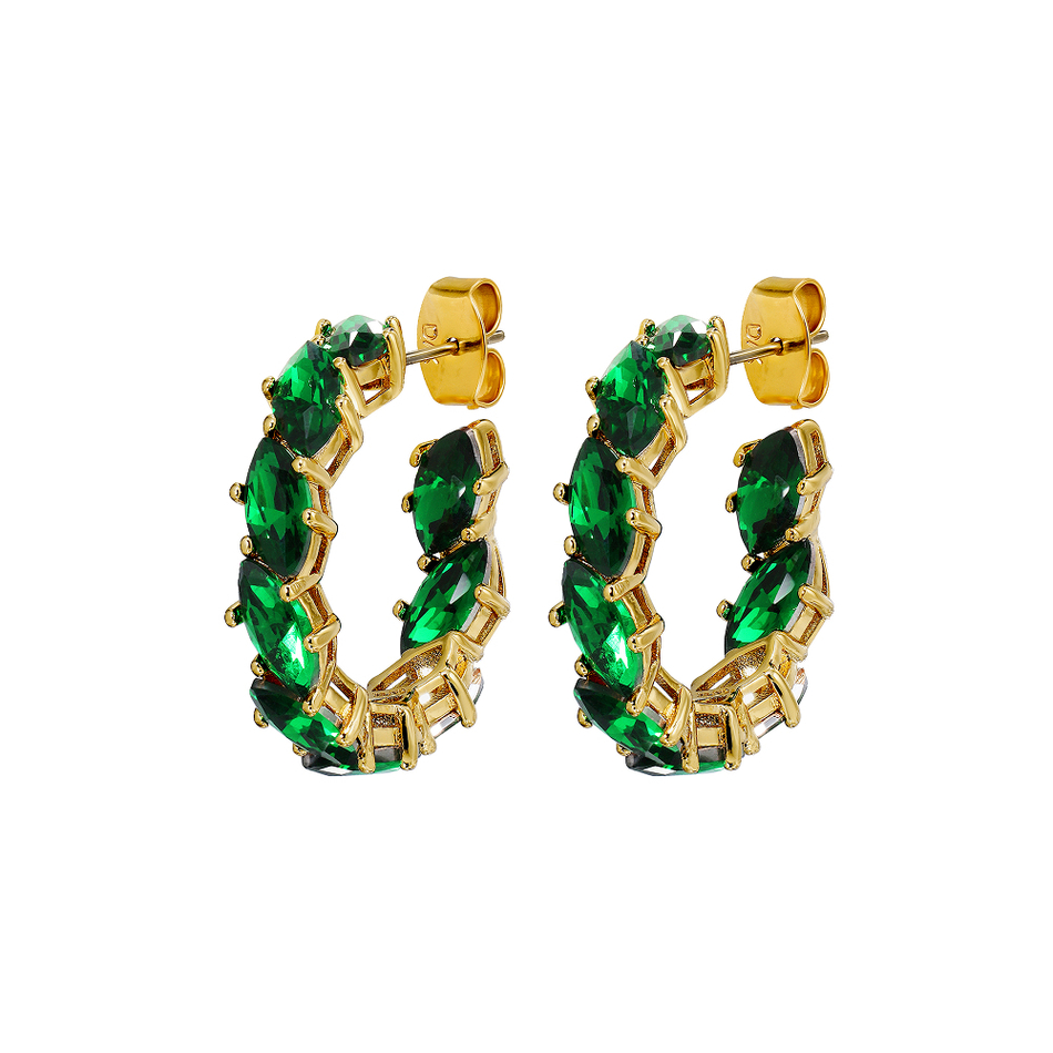 Серьги Dyrberg Kern TAMARIN SG EMERALD GREEN 470017