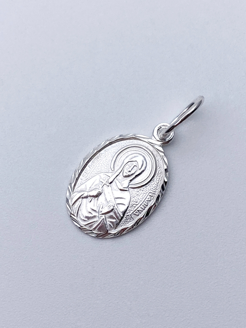 Образок из серебра/Без покрытия/С подвижным ухом/Галина