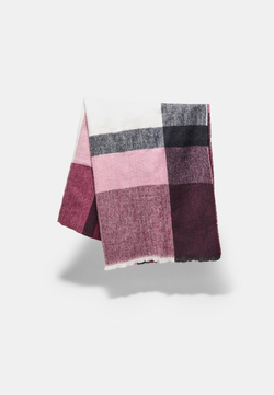 STRADIVARIUS Клетчатый шарф, бургунди