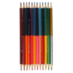 Карандаши цветные "Животный мир" 3-гранные двусторонние 12 штук 24 цвета