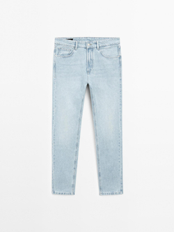 Massimo Dutti Джинсы Slim Fit, светло-голубой