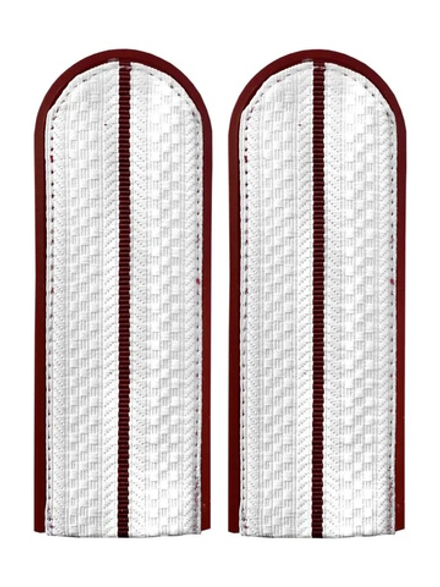 Погоны белые ФСИН 1 краповый просвет пластик