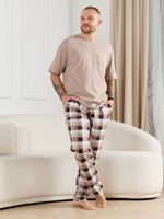 Брюки мужские Тор-1 Виотекс КЛЕТКА КОРИЧНЕВАЯ