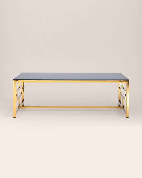 Журнальный стол 120*60 БРУКЛИН золото стекло smoke