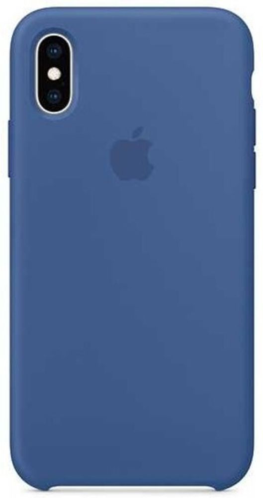 Чехол силиконовый для IPhone Xs Denim Blue