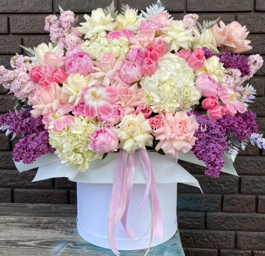 Микс каскадом в шляпной коробке