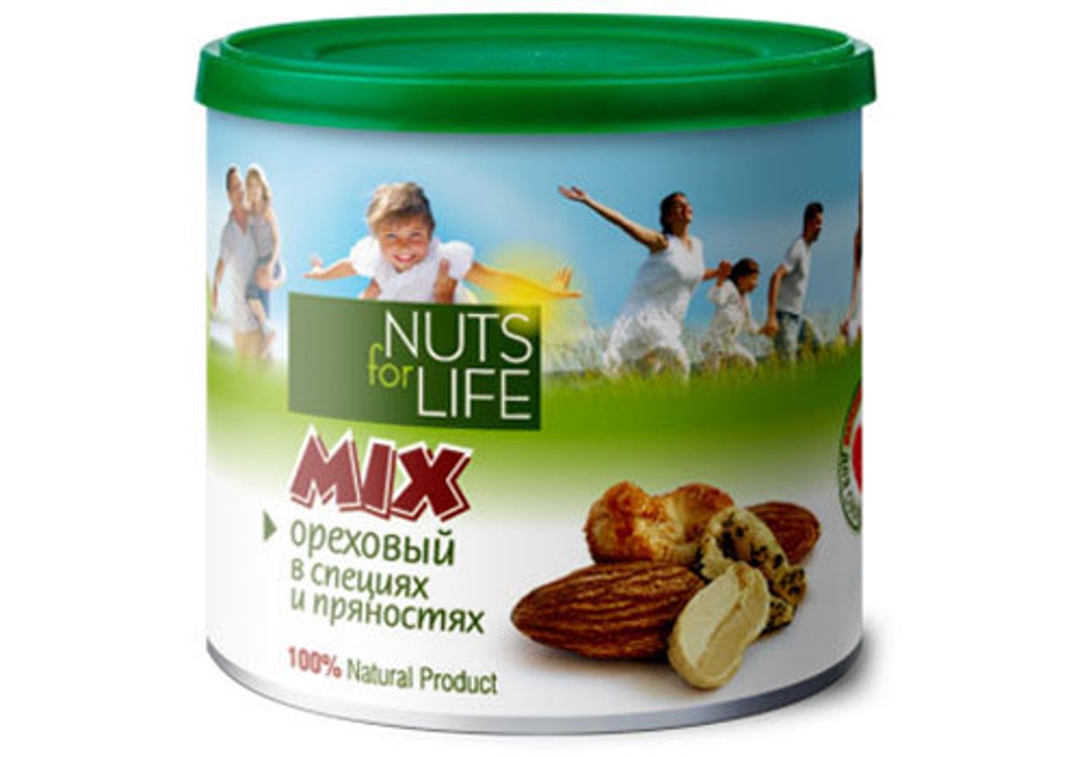 Микс ореховый в специях и пряностях Nuts for Life, 115г