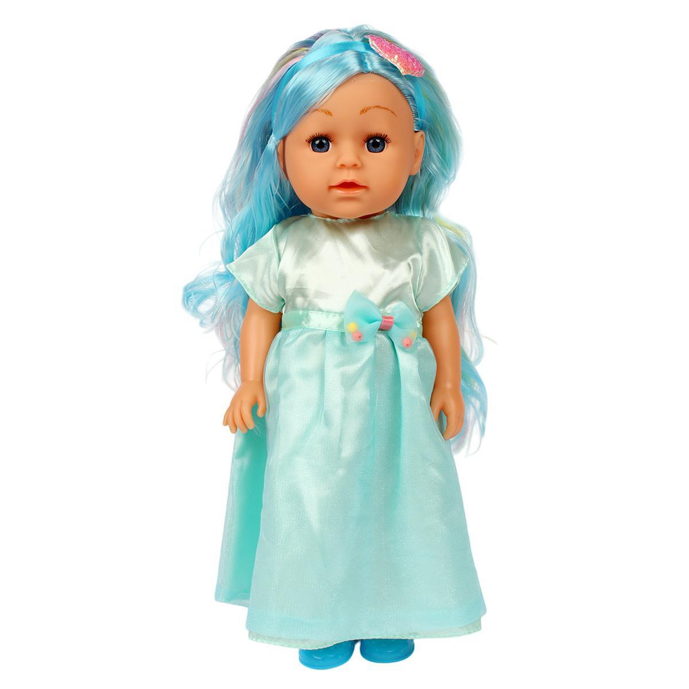 Кукла озвученная АБВГДЙКА песня Полина 35 см, диодная заколка, 6акс. (Карапуз)