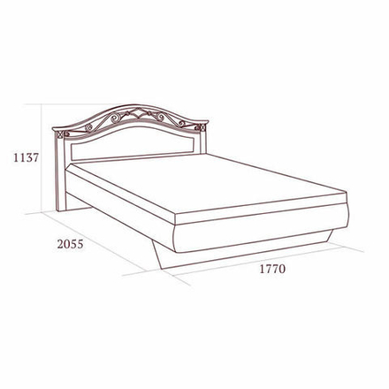 Joconda (Miass-Mebel) Кровать двухместная 1600мм (вариант №1)