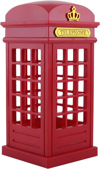 Конструктор из картона. Telephone box with lamp