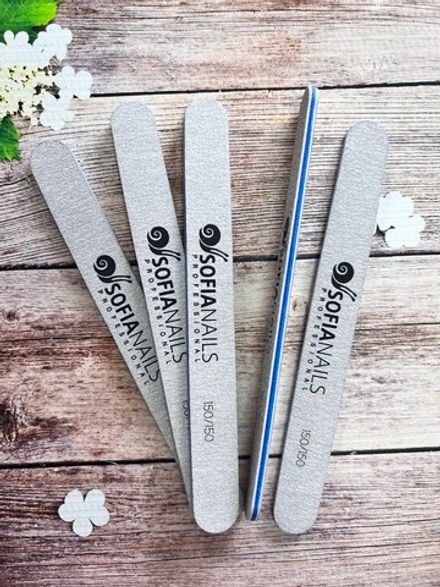 SofiaNails Пилка зебра прямая Япония, 150/150гр