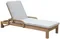 Шезлонг Rimini из массива акации с бежевым матрасом