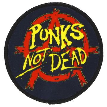 Нашивка Punks Not Dead круглая (036)