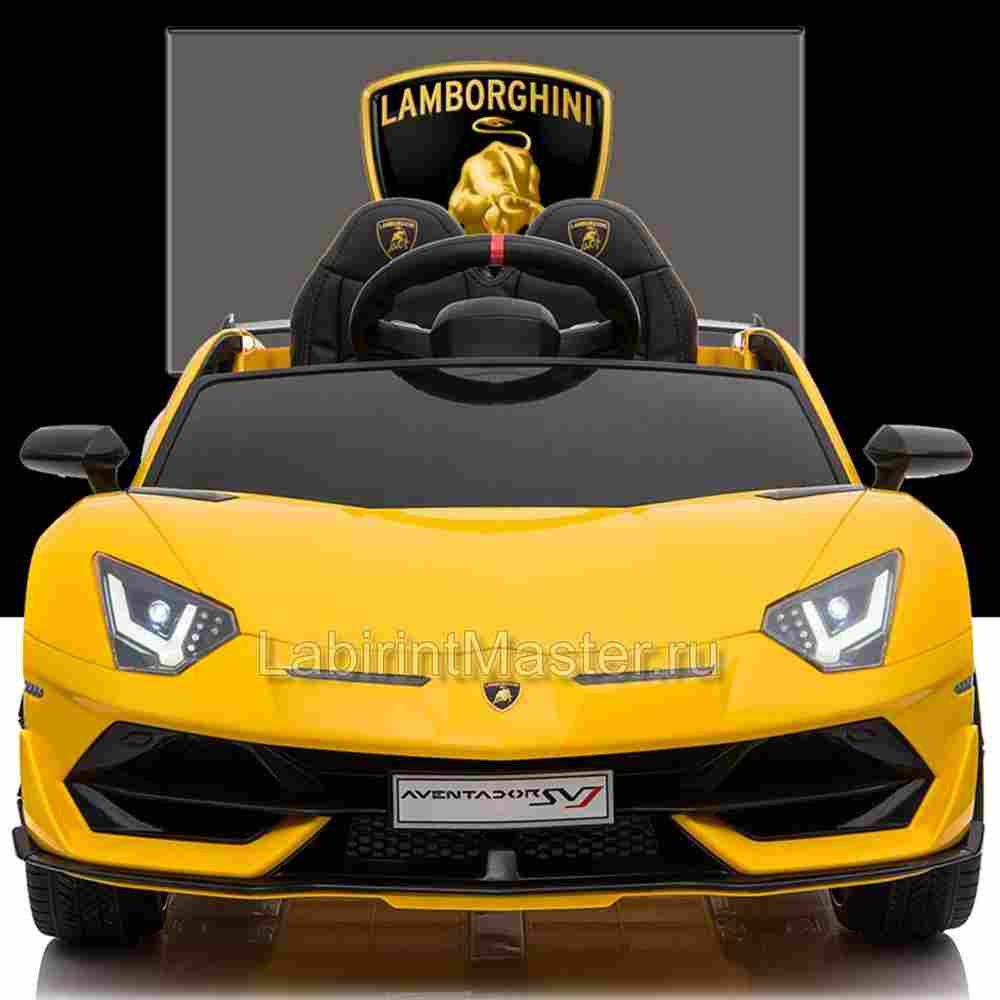 Детский электромобиль "Lamborghini Aventador SVJ", желтый