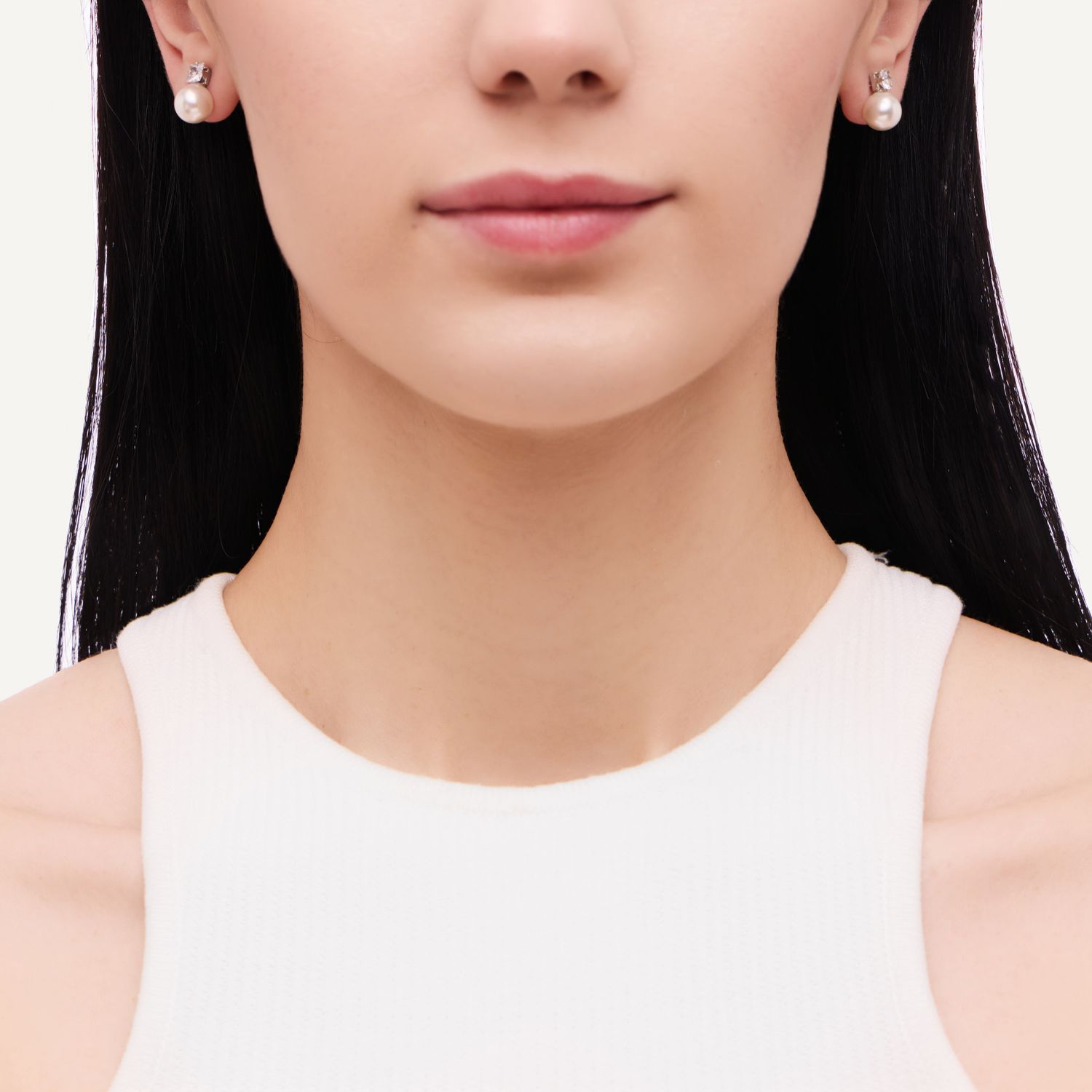 Серьги Bella Pearl Earrings - Silver