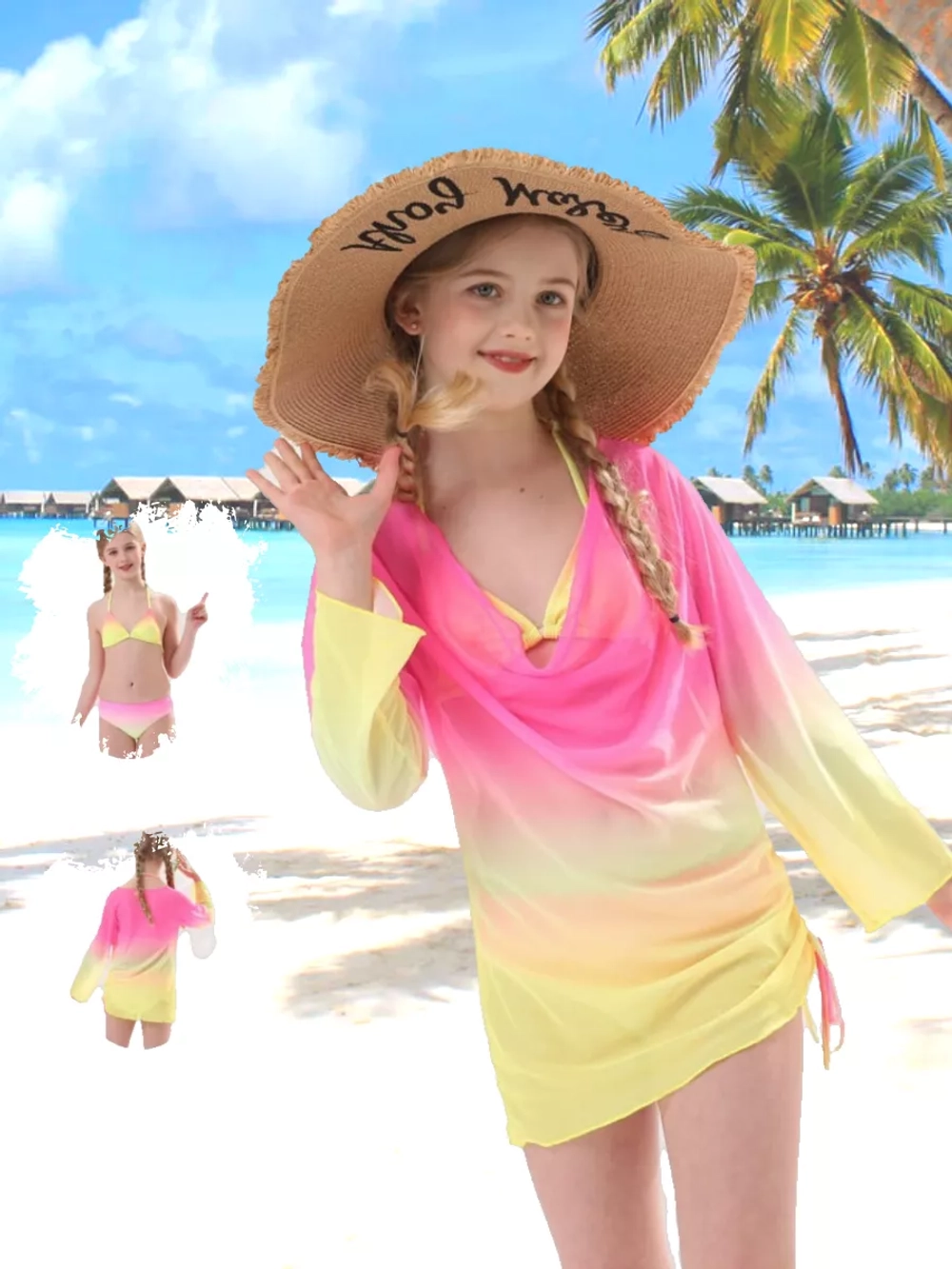 купальник раздельный 3 в 1 лиф и трусы туника пляжная