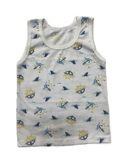 Майка на мальчика из кулирки (100 % хлопок) на рост 86 см