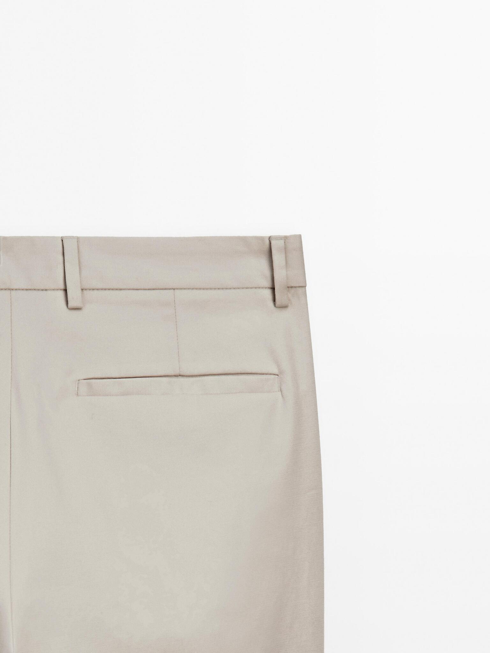 Massimo Dutti Брюки текстурированные Slim Fit, бежевый