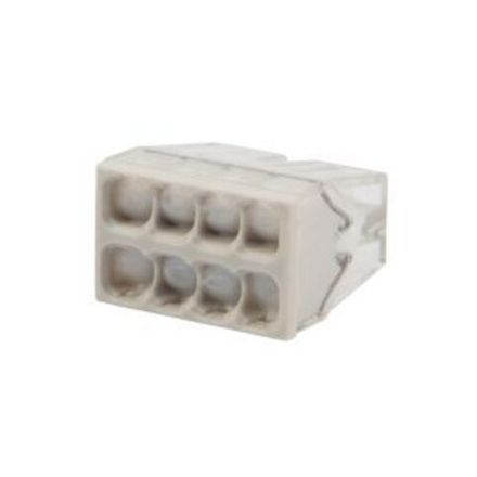 Экспресс-клемма с пастой REXANT СМК 2273-248, 8-проводная 0.5-2.5 мм², прозрачная, блистер (6 шт./уп