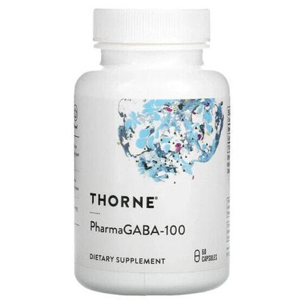 Аминокислоты Thorne, PharmaGABA-100, 60 капсул