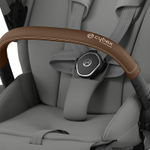 Коляска 3 в 1 Cybex Priam IV Chrome Brown complete и автокресло Aton S2 i-Size Ocean Blue Mirage Grey