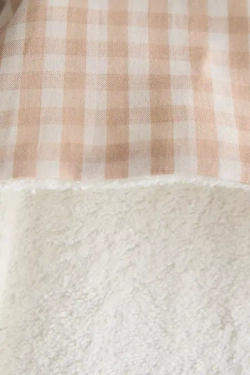 ZARA HOME ПОЛОТЕНЦЕ С КАПЮШОНОМ В КЛЕТКУ ДЛЯ ДЕТЕЙ, РОЗОВЫЙ