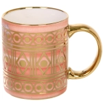 Кружка керамическая 350мл «Золотой узор», микс 4рисунка