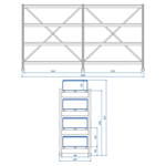 Стеллаж аккумуляторный SKAT SBR-200-10-1-4