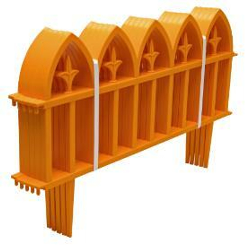 Декоративное ограждение ''Кованный цветок'' оранжевый (уп.5шт) PROTEX