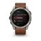 Умные часы Garmin Fenix 8, 51 мм, AMOLED, Sapphire Titanium, каштановый кожаный ремешок