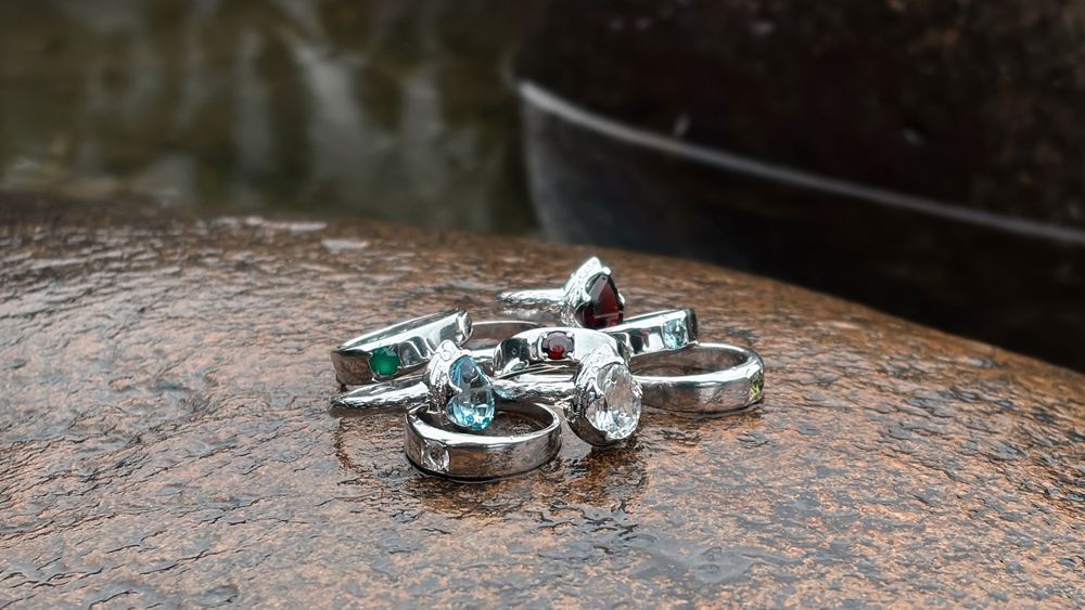 Кольцо Crystal Round с зелёным агатом