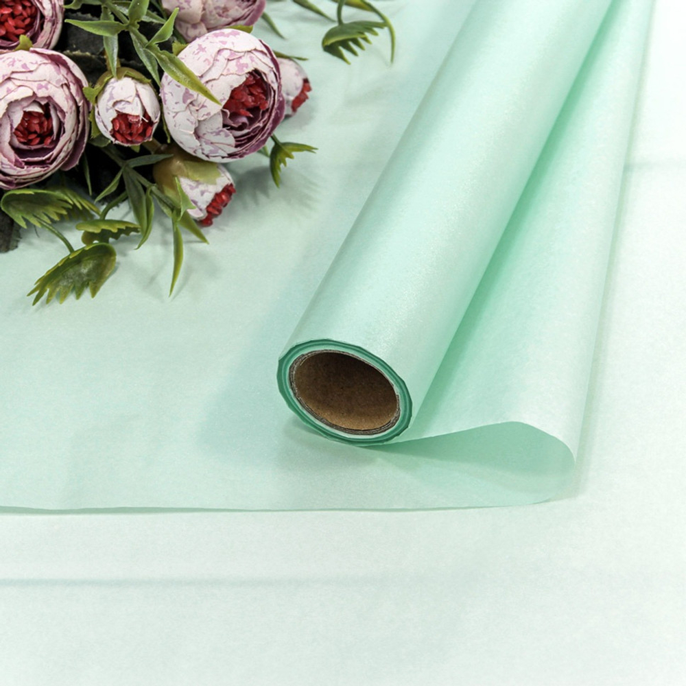 Бумага В рулоне "Тишью" 50 см х 10 м Водостойкая (Голубой)