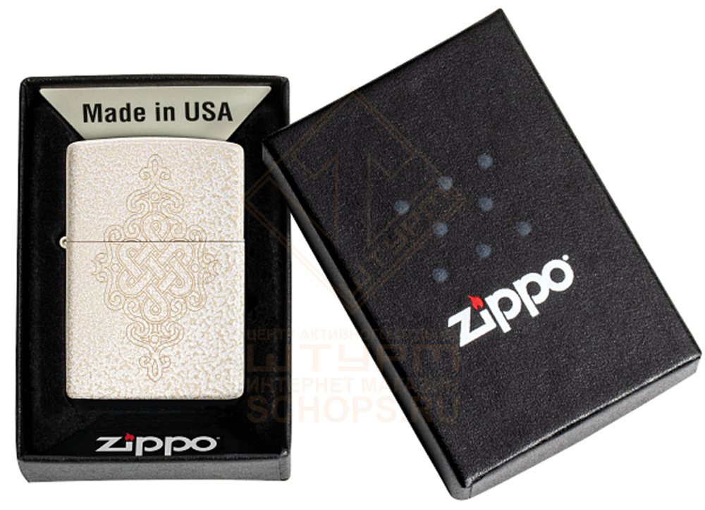 Зажигалка Zippo 49599 Lucky Knot Design, Mercury Glass