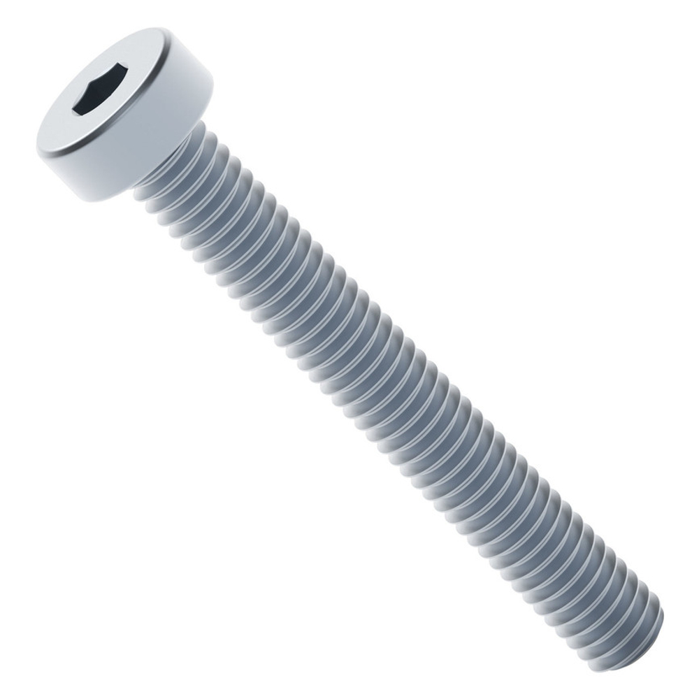 2804 Series Zinc-Plated Steel Low Profile Socket Head Screw (M4 x 0.7mm, 30mm Length) - 25 Pack
