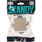 SKANDY Выключатель 1-клавишный перекрестный 10А SK-V03Sh шампань IEK