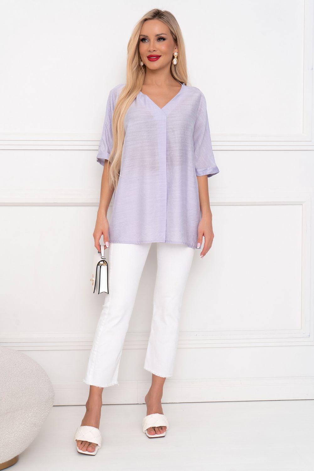 Блузка Мила (нежная сирень) Б11-254 Nikol (Акция)