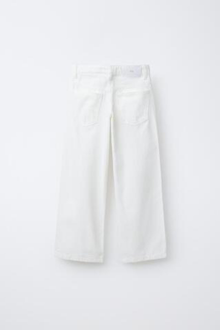 ZARA ДЖИНСЫ WIDE LEG, БЕЛЫЙ